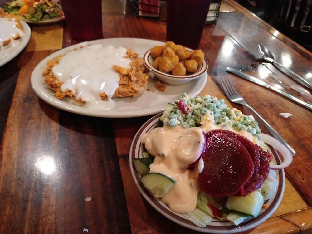 Chicken Fried Steak Salad Bar Okra